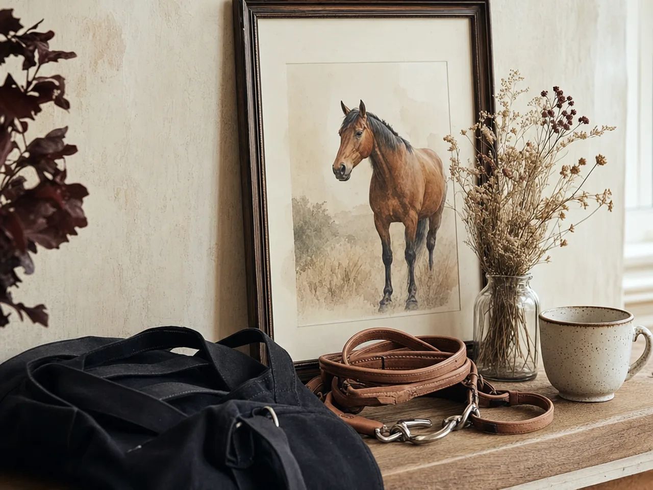 Lifestyle scene representing gifts for horse lovers