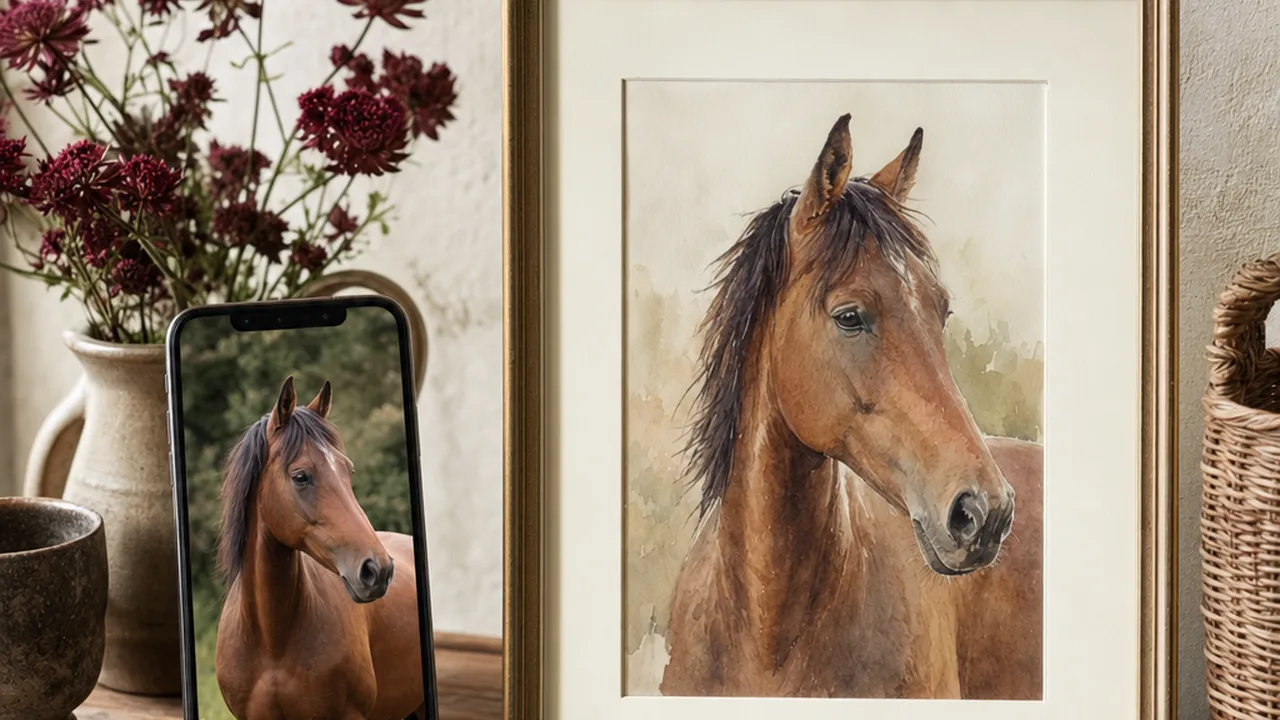 Turn a horse photo into a painting: how it works