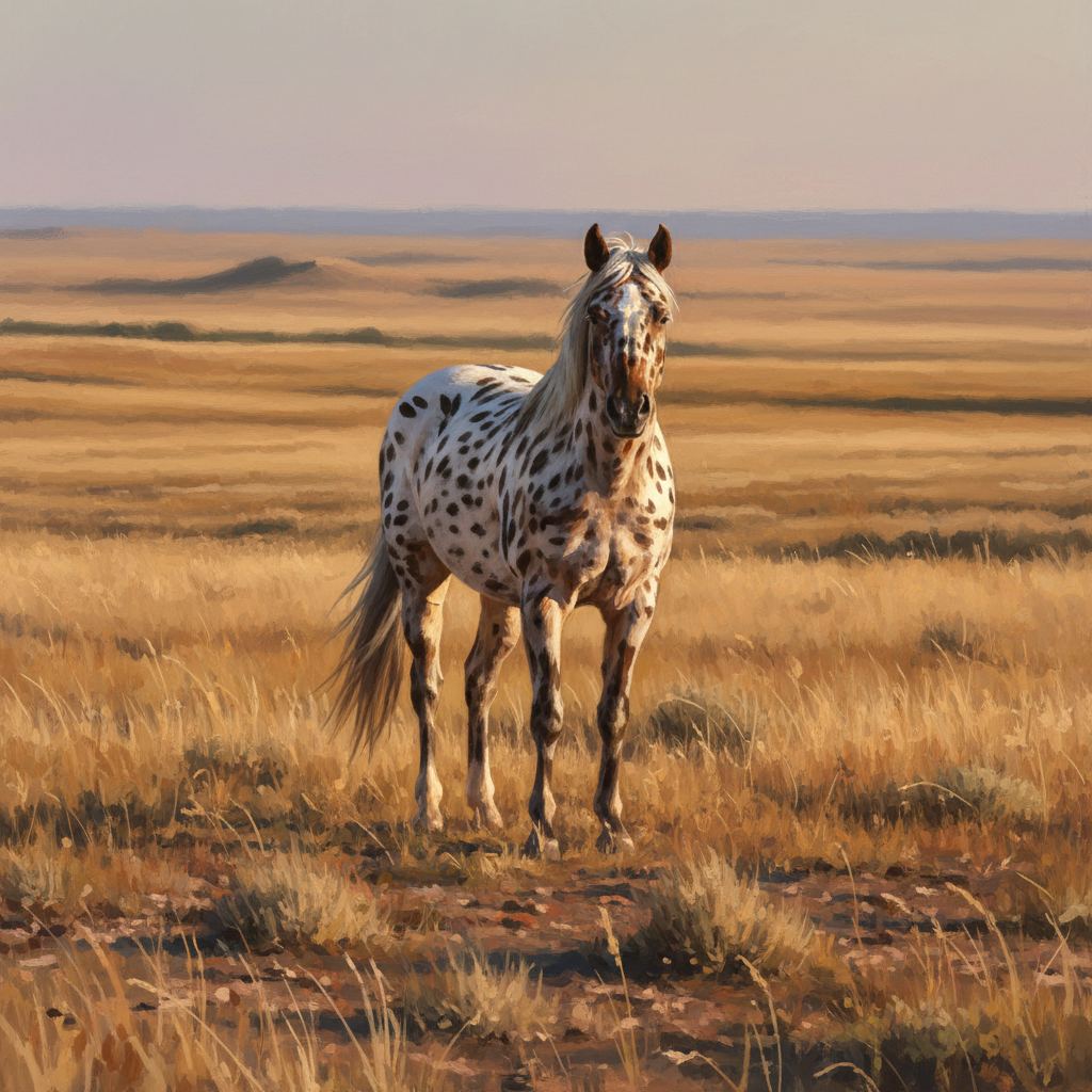 A Appaloosa in editorial photographic style
