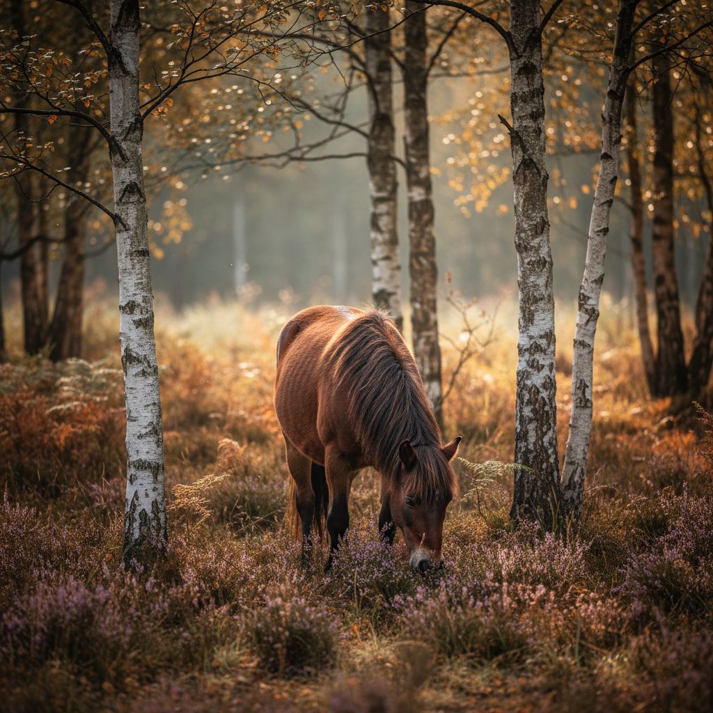 A New Forest Pony in editorial photographic style