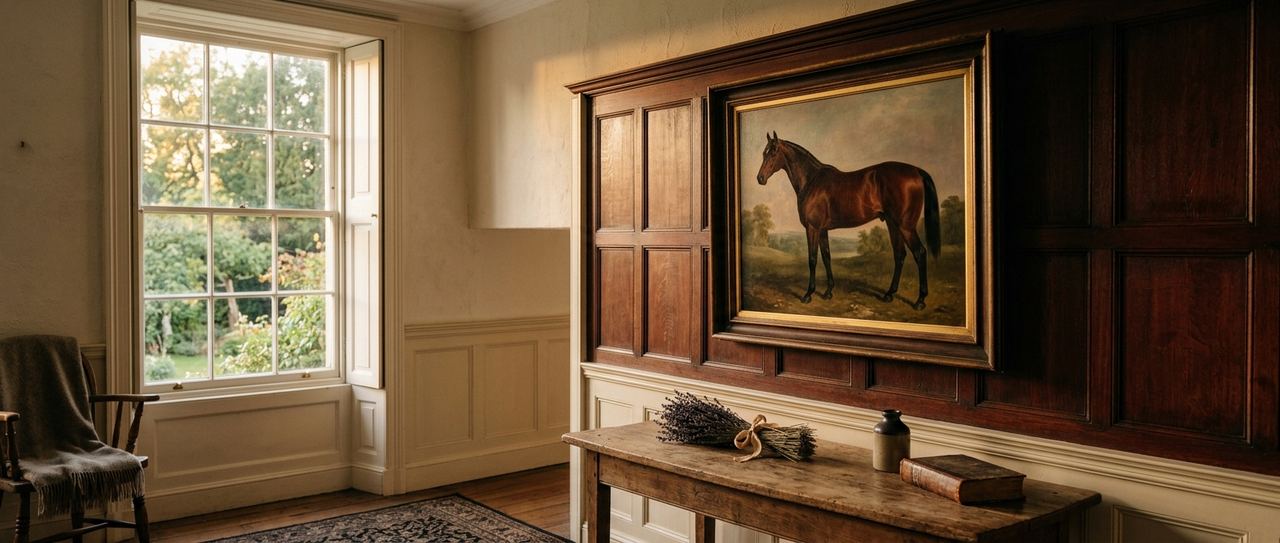 Lifestyle scene representing horse memorial gifts