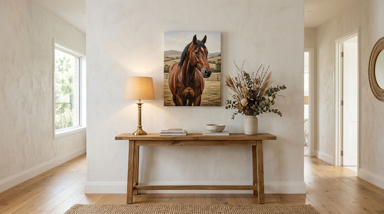 Lifestyle scene representing personalised horse gifts under £100