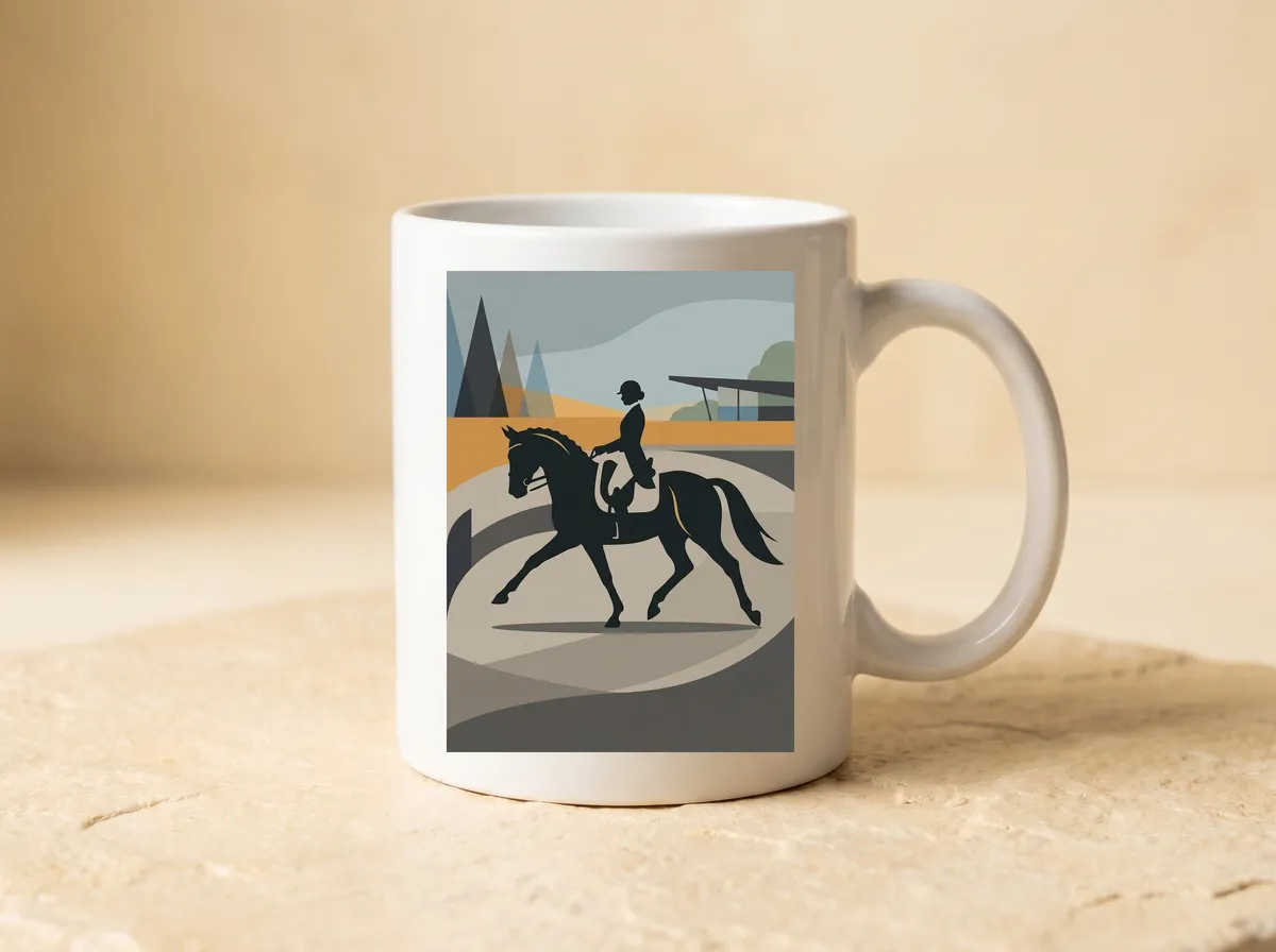 Dressage on an 11oz mug