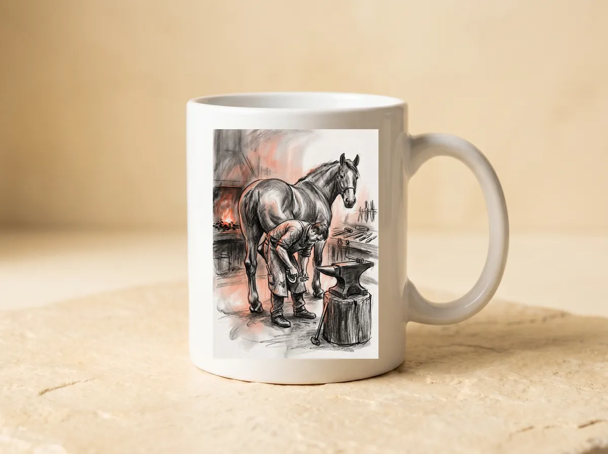 The Farrier on an 11oz mug