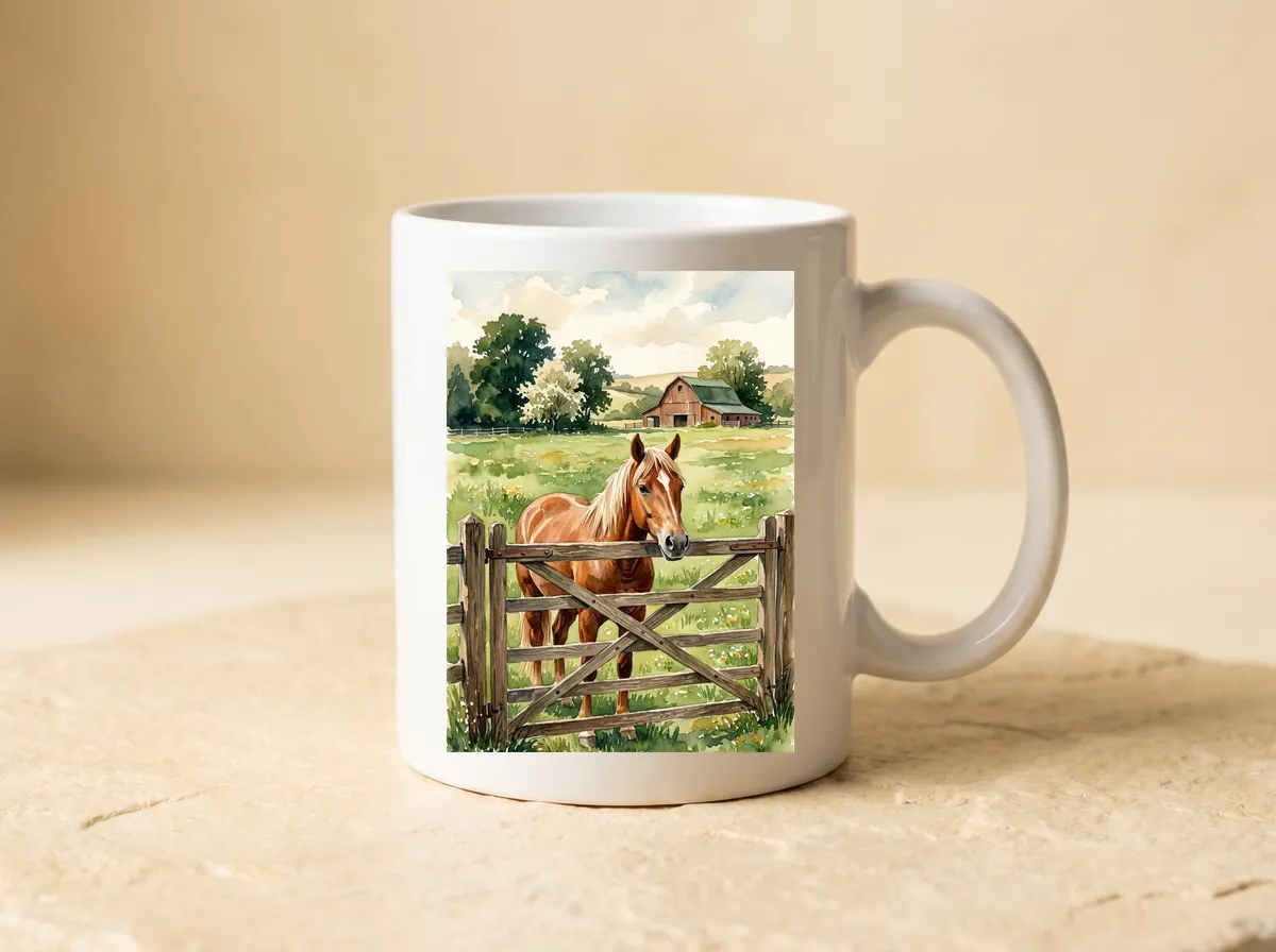 The Paddock Gate on an 11oz mug